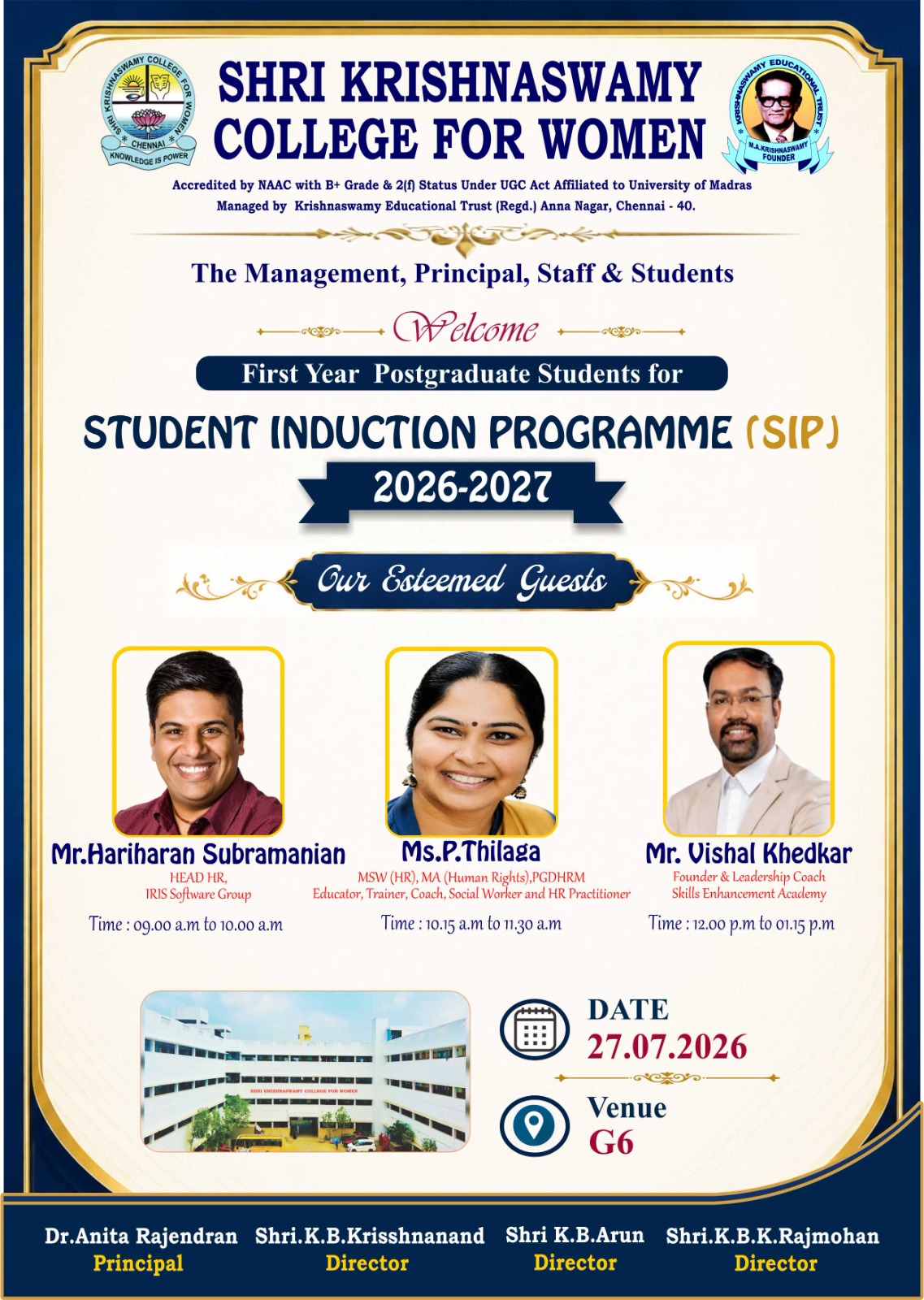 PG Student Induction Program